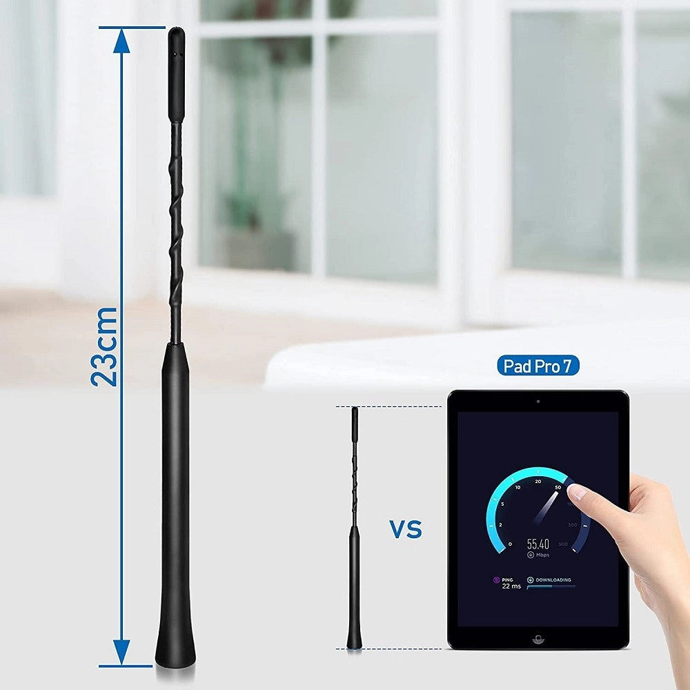 Trade Shop - Antenna Per Auto Tetto 23cm Autoradio Di Ricambio Asta Funzione Ricezione Fm/dab -