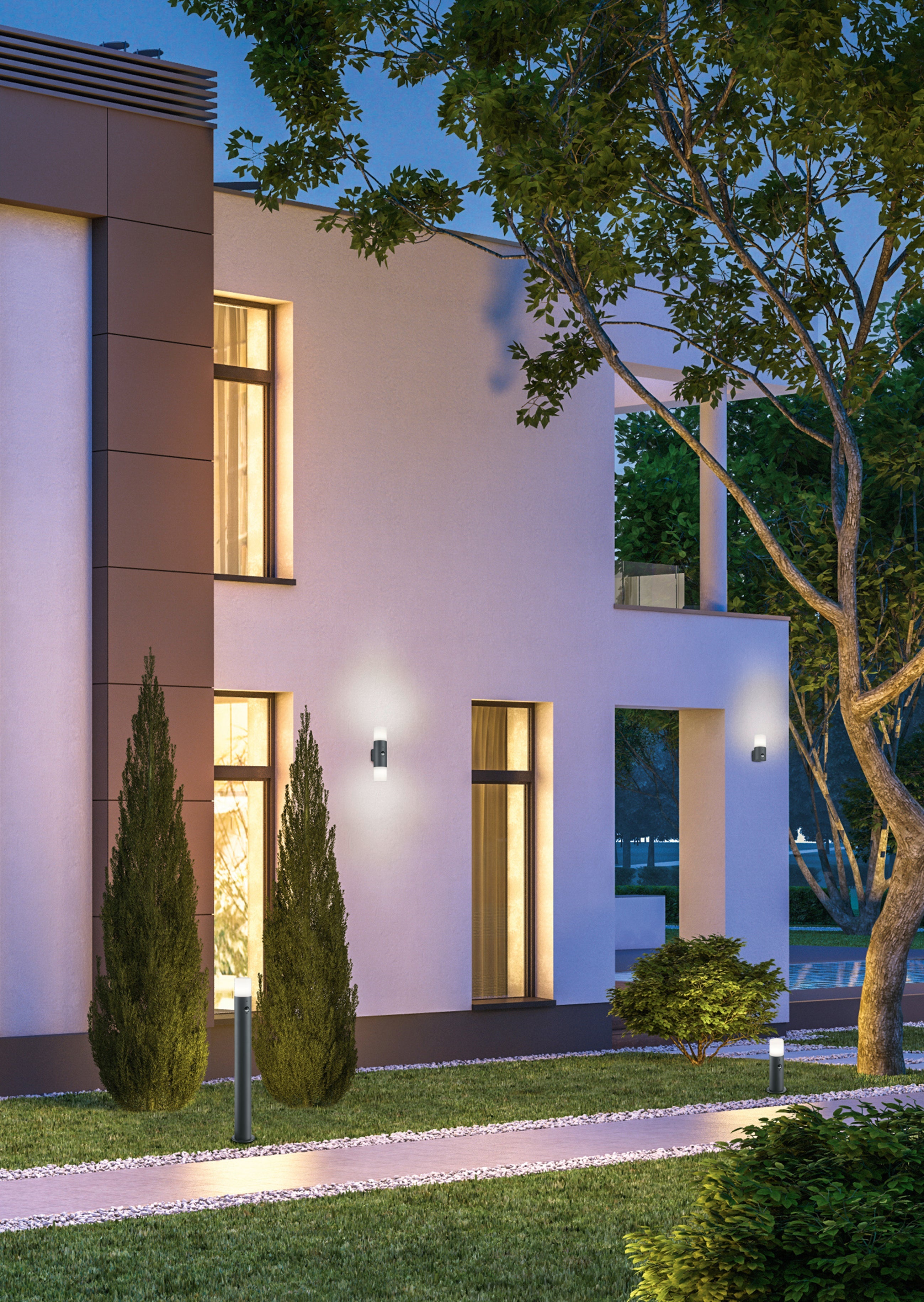 Applique da Esterno  E27 in Pressofusione di alluminio Antracite