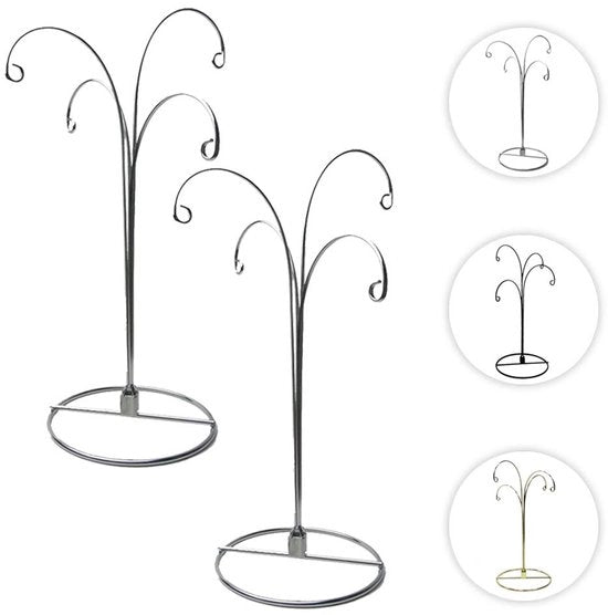 Vetrina a muro con attacco a parete - colore argento - 2 pezzi - materiale metallico - duraturo