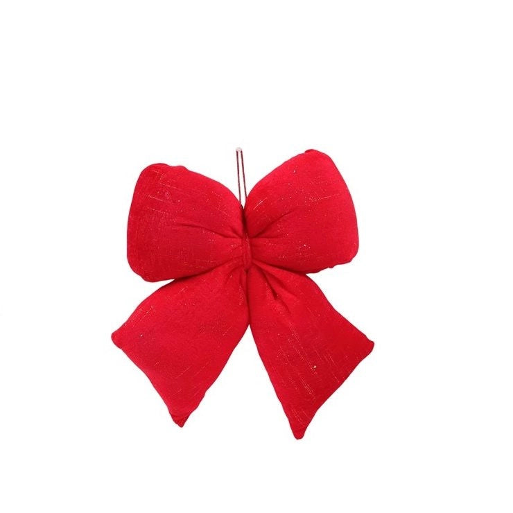 FIOCCO ROSSO VELLUTO DECORATIVO GRANDI DIMENSIONI PER ALBERO GHIRLANDE PORTE E I