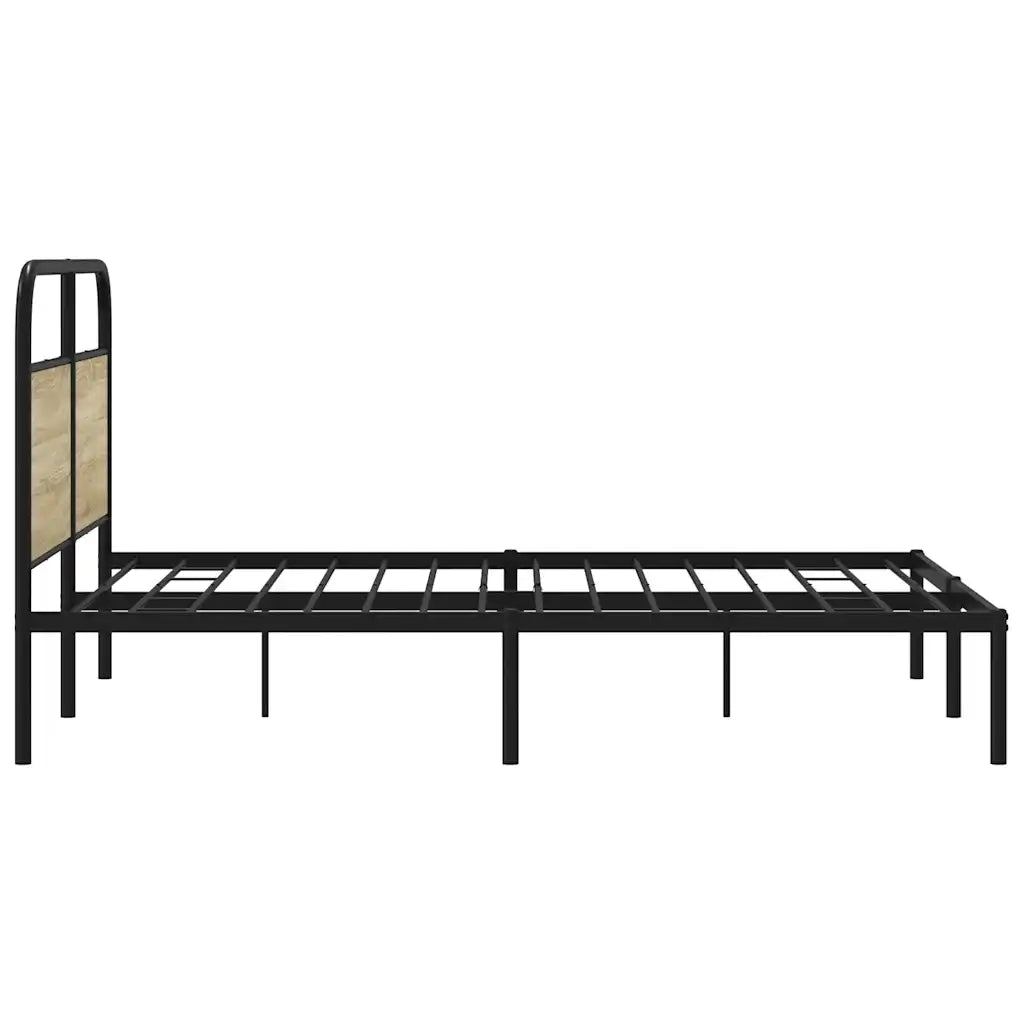 Giroletto senza Materasso-Struttura Letto Rovere Sonoma 150x200cm in Truciolato 365329