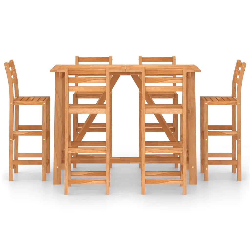 Set da Bar da Giardino 7 pz in Legno Massello di Acacia 3057851