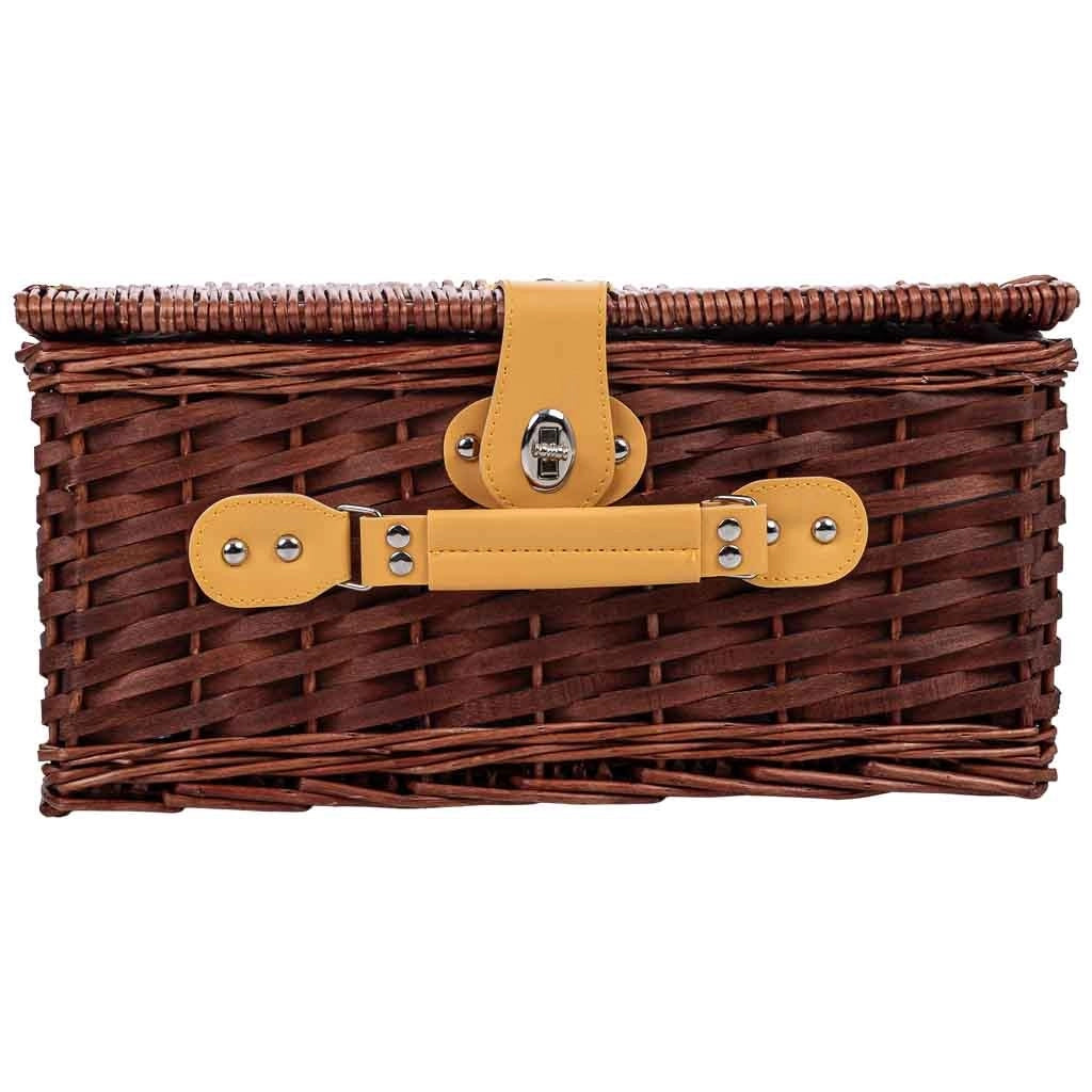 Cestino da picnic per 4 persone, marrone, 40x28x19h cm