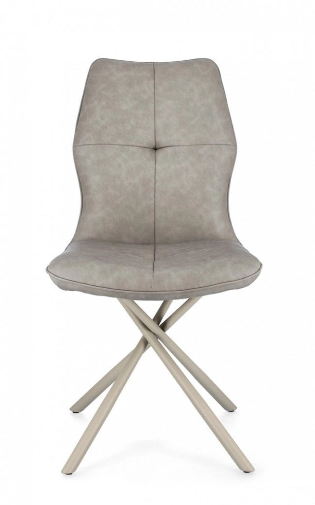Set 2 Sedie 50x66x94h cm Kepler Pu Tortora