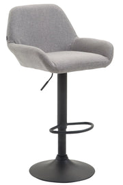 Sgabello Braga in tessuto grigio,nero