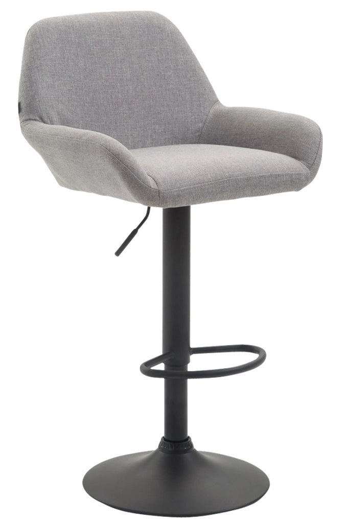 Sgabello Braga in tessuto grigio,nero