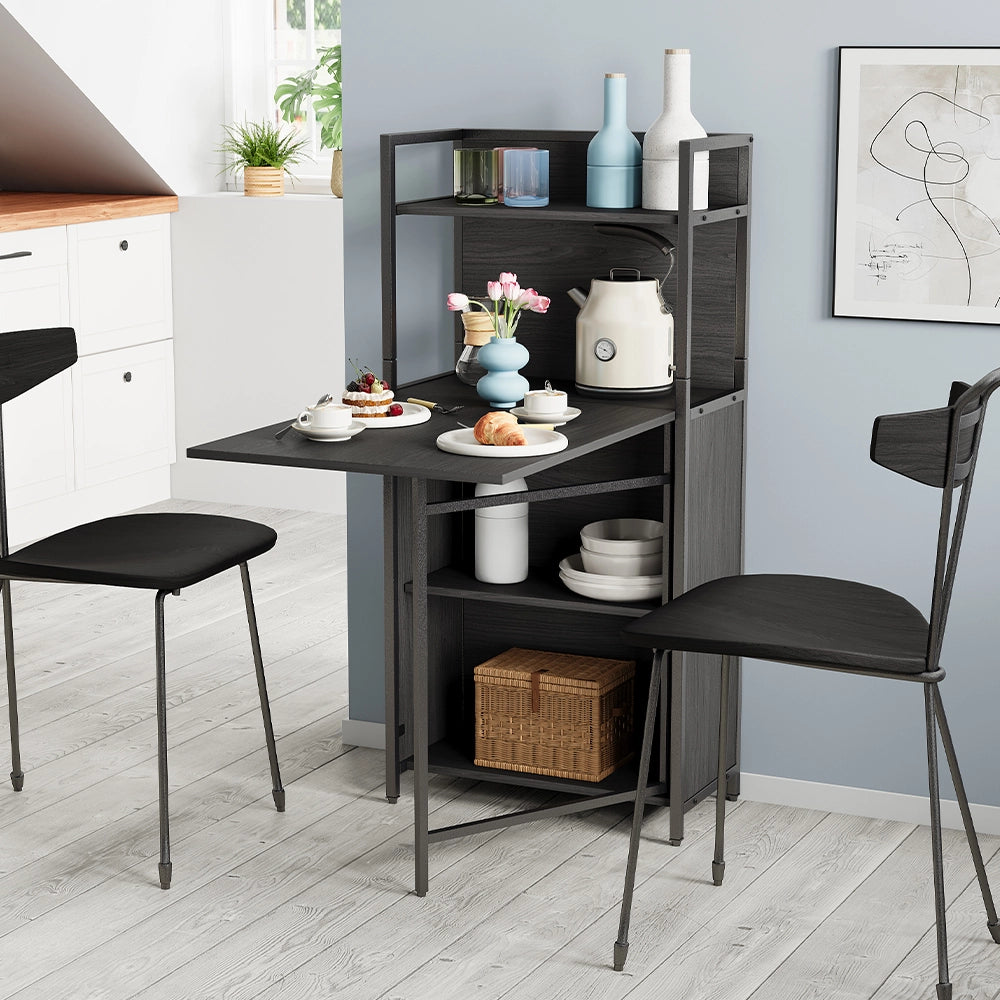 Vicco Scrivania Nero 57 x 30 cm con piano del tavolo pieghevole