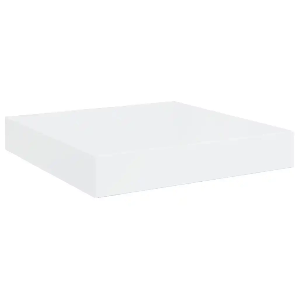 Scaffale a Parete Bianco Lucido 23x23,5x3,8 cm in MDF 323739