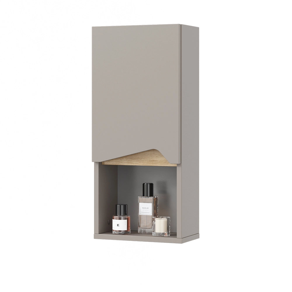 Vicco Mobile bagno Grigio 30 x 67 cm con porta e vano aperto