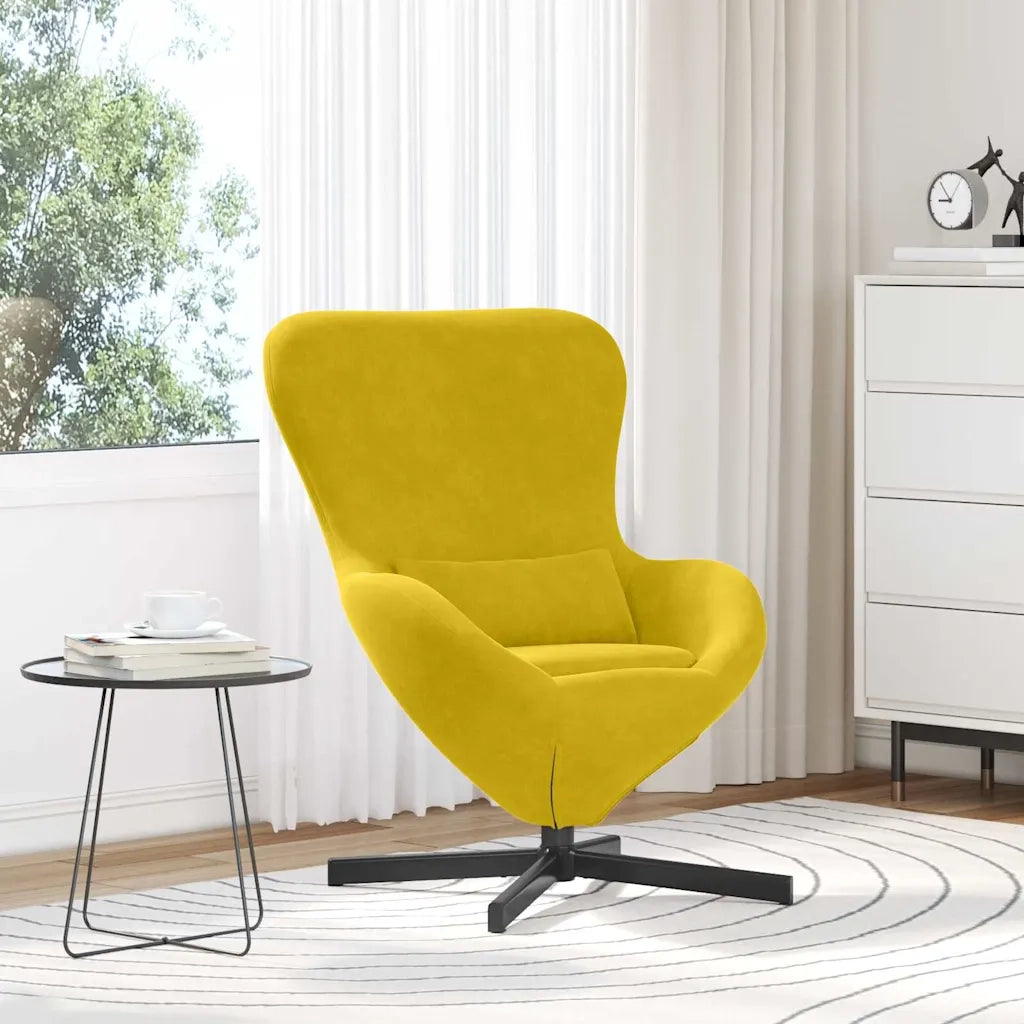 Poltrona uovo Giallo 63 x 73 x 90 cm Velluto 42002763