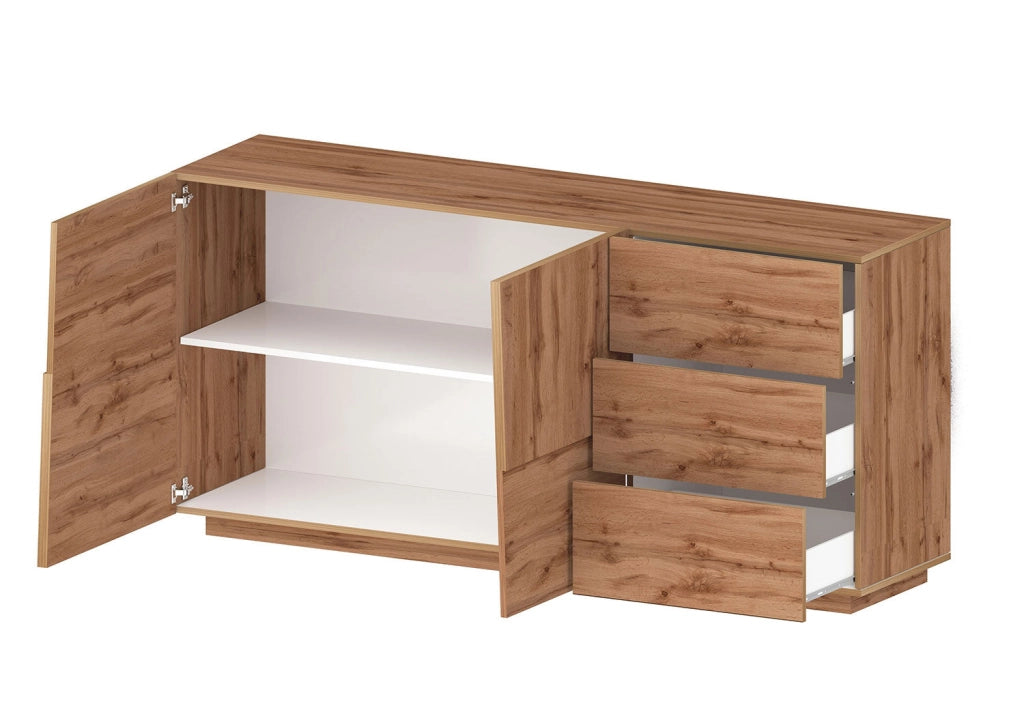 Credenza 2 Ante 180x44x86 cm Pongo 2A 3C Rovere Wotan