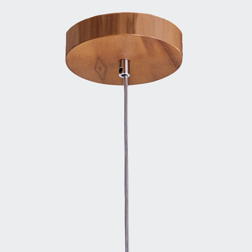 Lampada sospesa Physalis teak Ø46 E27 40W Quintiesse