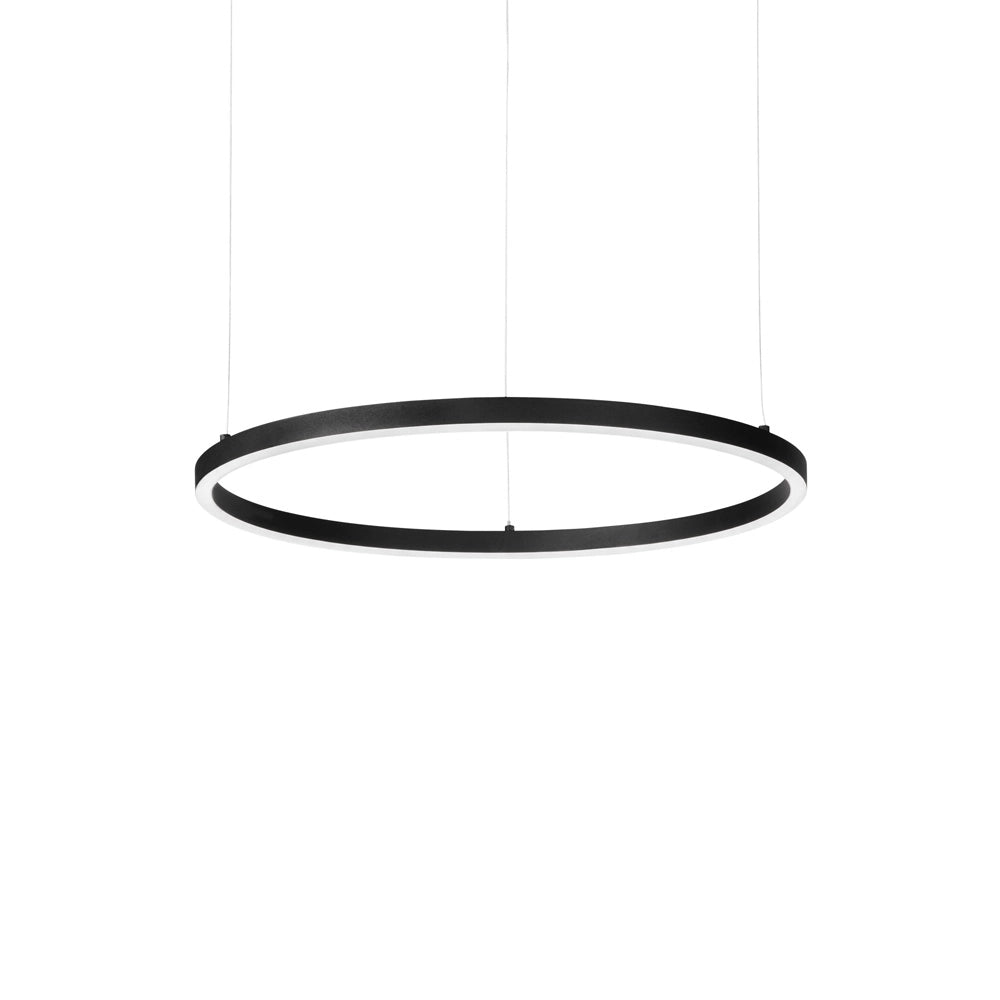 Sospensione Moderna Oracle Alluminio-Materie Plastiche Nero Led 29W 3000K