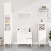 Armadietto da Bagno Bianco 65x33x60 cm in Legno Multistrato 819820
