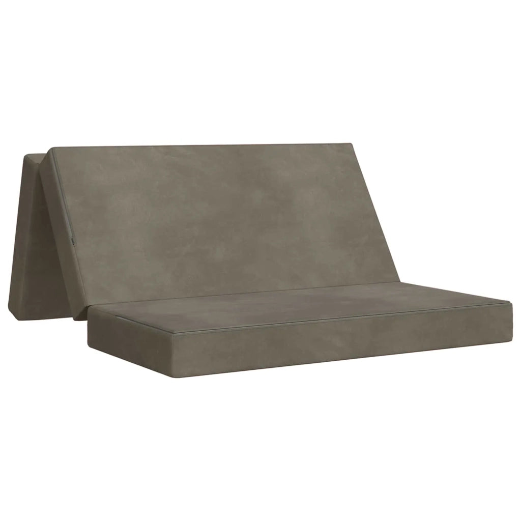 Divano Letto Pieghevole 140 x 67 x 45 cm Grigio Chiaro 900227