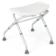 Sedile doccia regolabile in altezza (49-52,5 cm) per comfort e sicurezza design elegante in alluminio bianco 20_0019473