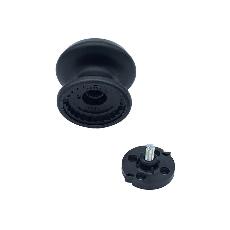 Pomolo fisso per porta SAGUATTI 166/80ZB in alluminio nero opaco