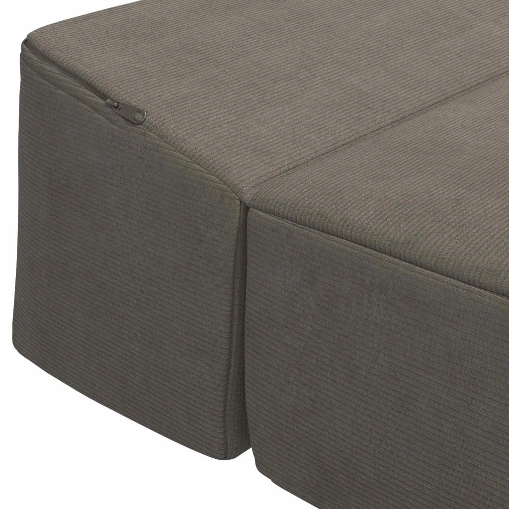 Divano Letto Pieghevole Grigio Chiaro 200 x 70 x 15 cm 900012