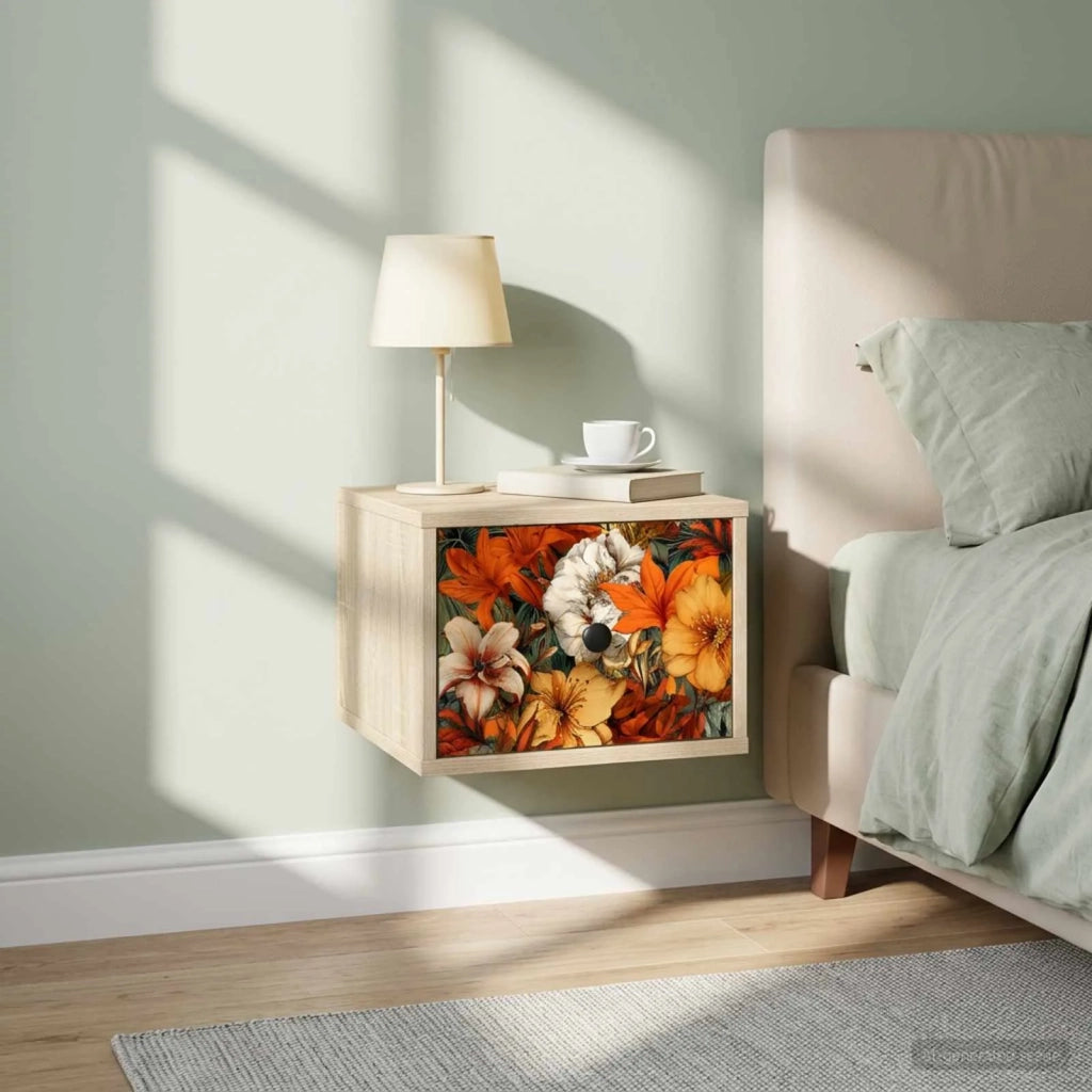 Mobiletto da comodino a parete GENNEP 2 pz Rovere Sonoma 8007454