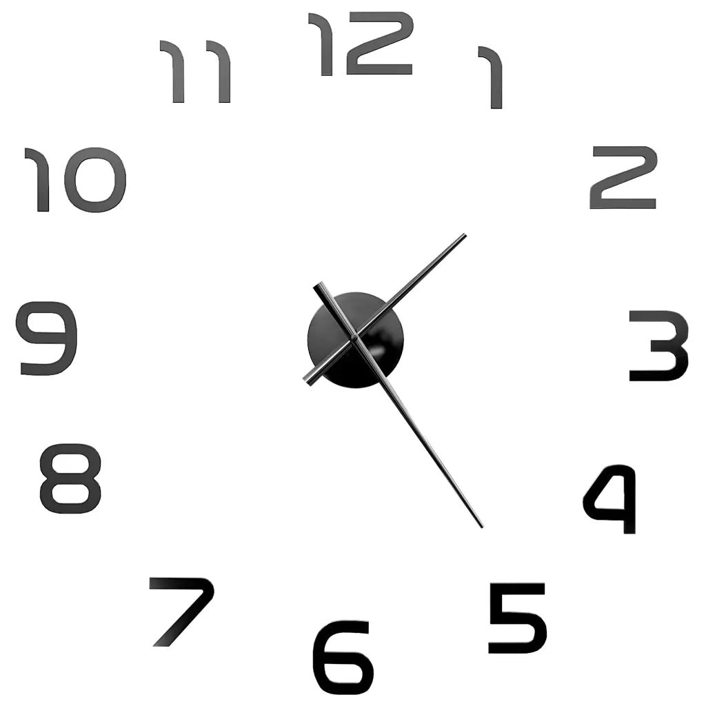 Orologio da Parete 3D in Stile Moderno 100cm XXL Nero 50639