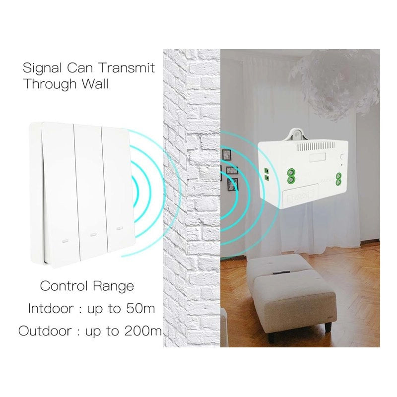 Interruttore RF Wireless Telecomando Senza Batteria Pila 3 Tasti Impermeabile IP65 Per Multi Ricevitori CL8220 Batteryless