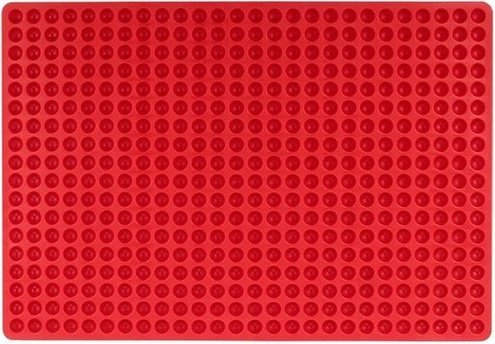 Mat di Silicone per la Cottura di Biscotti per Cani e Snacks per Cani e Gatti (Rosso) con Copertura Miniatura
