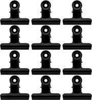 12 piccoli bull dog per fori di metallo multifunzionali per foto, ufficio e cucina (63 mm)