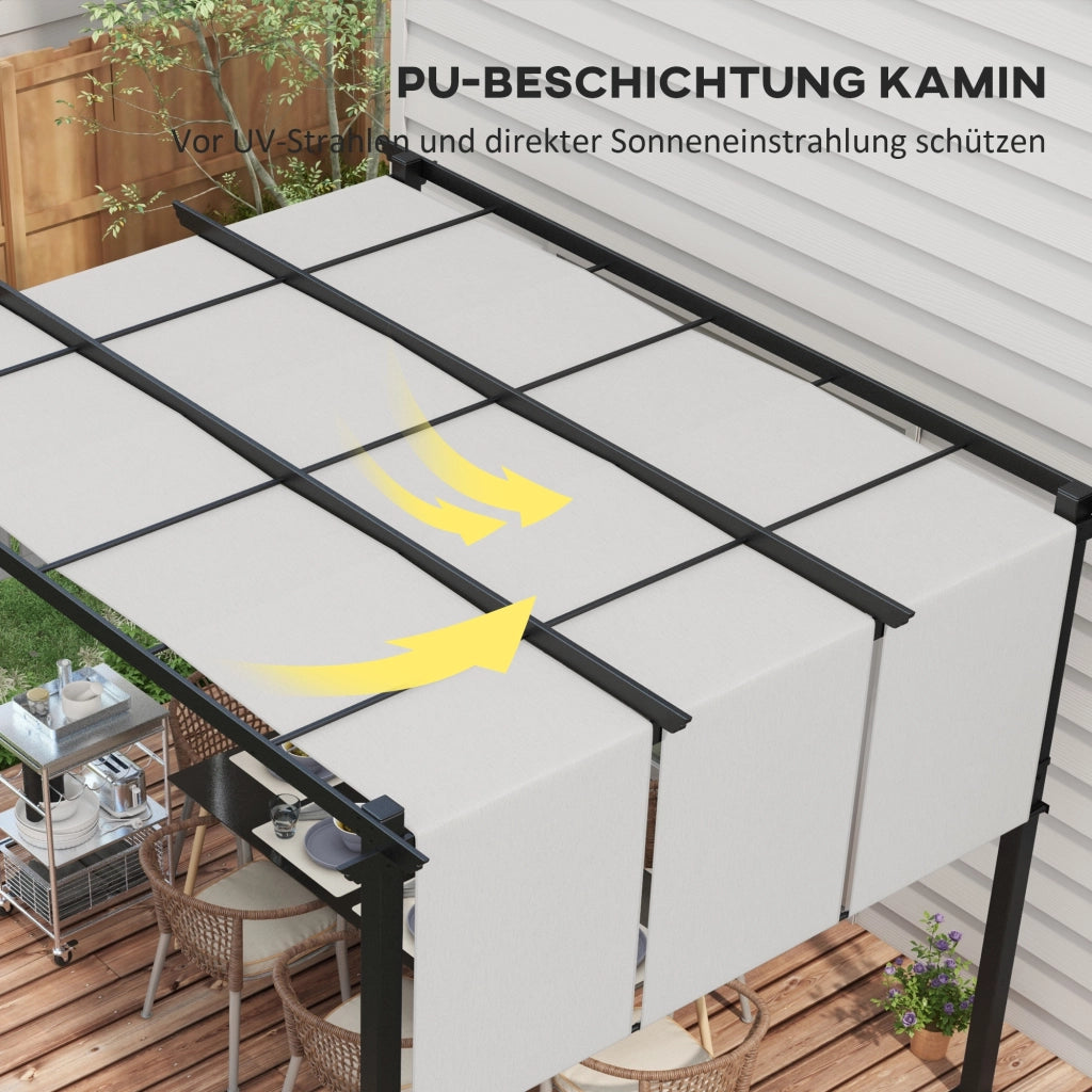 Tenda da Sole Pergola ¨C zephmum ¨C Grigio Scuro 300x350 cm