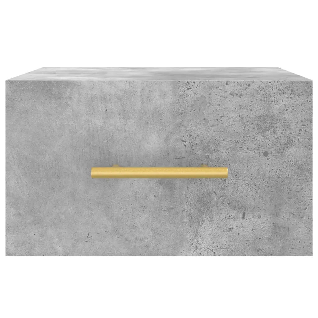 Comodini a Muro 2 pz Grigio Cemento 35x35x20 cm 829797