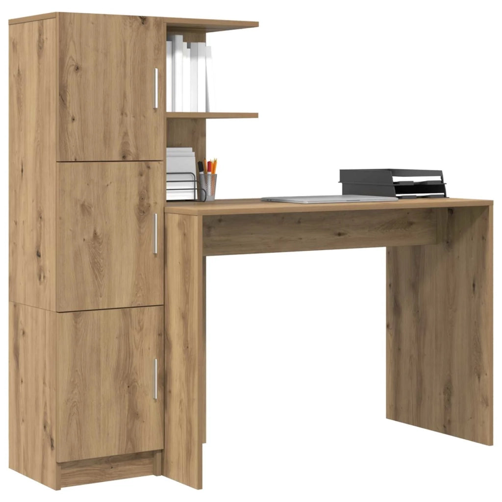 Scrivania | Tavolo da Ufficio 2 pz Rovere artigianale