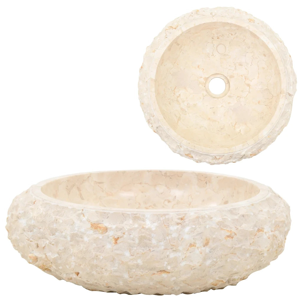 Lavandino 40x12 cm in Marmo Crema 142777