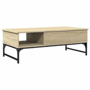 Tavolino salotto | Tavolino da caff¨¨ | Tavolino da Soggiorno Rovere Sonoma 100x50x35 cm Multistrato Metallo