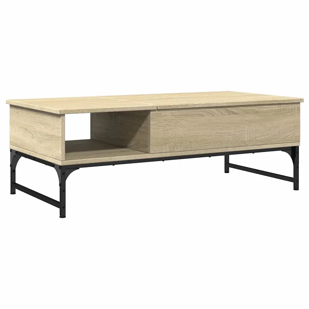 Tavolino salotto | Tavolino da caff¨¨ | Tavolino da Soggiorno Rovere Sonoma 100x50x35 cm Multistrato Metallo