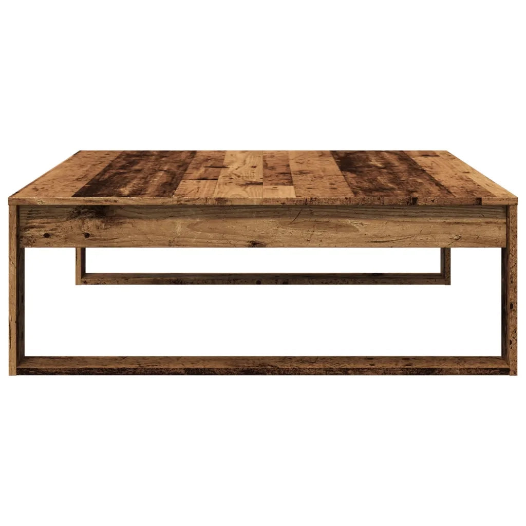 Tavolino Salotto Legno Antico 100x100x35 cm in Truciolato