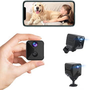 Mini-camera Full HD per interni con trasmissione live via app di smartphone - 100 giorni di stand-by, Wi-Fi, sensore di movimento e visione notturna
