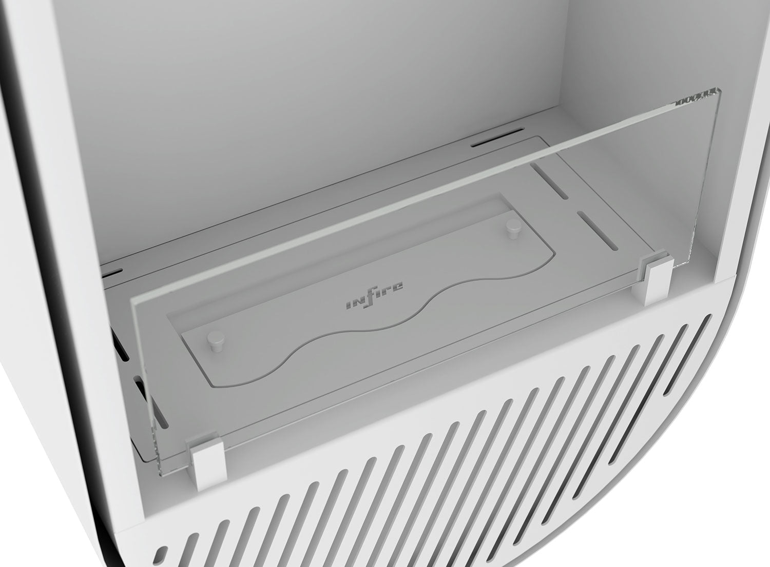 Camino a Bioetanolo da Parete 50x25x130 cm Incyrcle Slim Vert Bianco