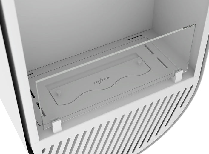 Camino a Bioetanolo da Parete 50x25x130 cm Incyrcle Slim Vert Bianco