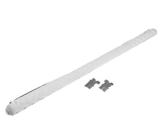 Sistema di Ombreggiatura per Finestre - Stato Nuovo - Slittatore per Infissi - Tela - 76 cm - Beige/Grigio - Incluso Kit di Attacco - Regolazione Automatica