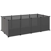 Gabbia per piccoli animali 144 x 74 x 46,5 cm PP e acciaio nero 02_0041648