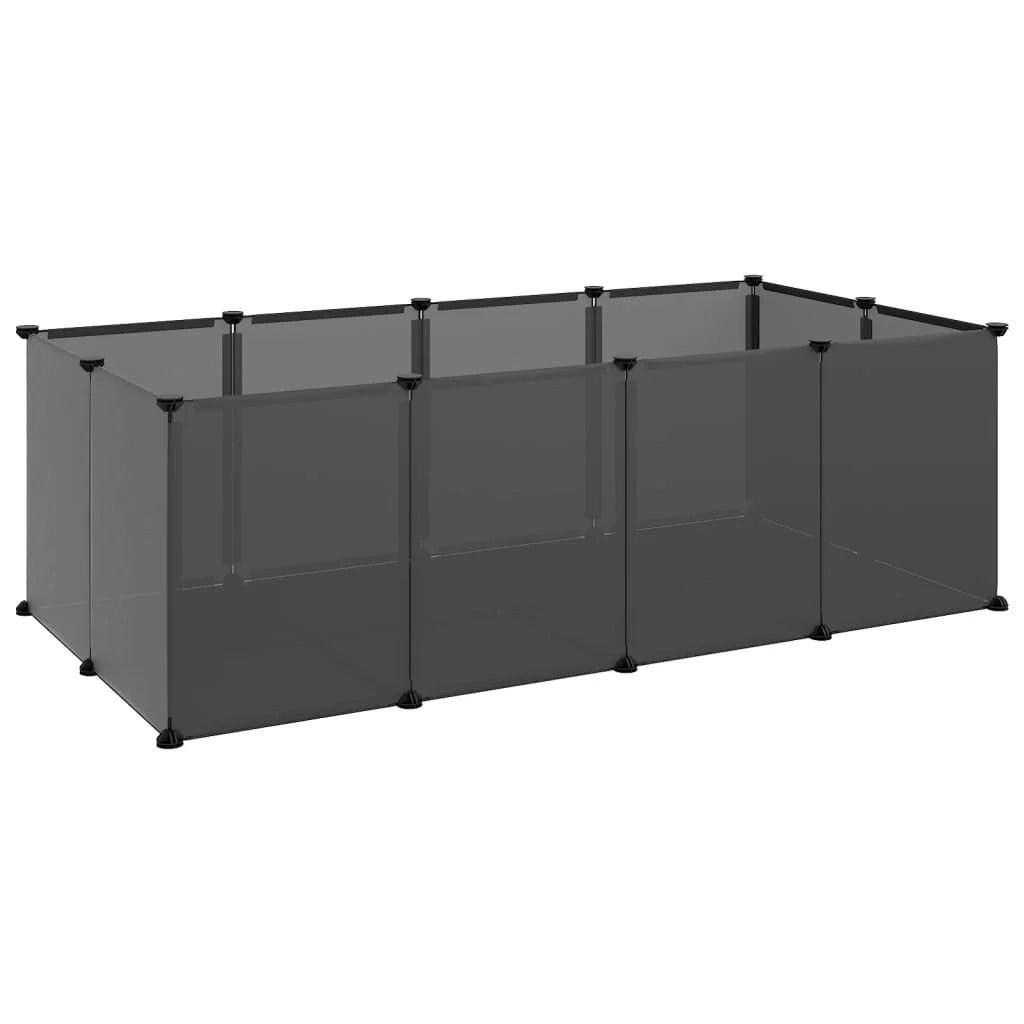 Gabbia per piccoli animali 144 x 74 x 46,5 cm PP e acciaio nero 02_0041648