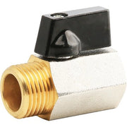 VALVOLA MINI A SFERA X SCALDACQUA WORKIT - OTTONE CROMATO 1/2MF- 5 pezzi