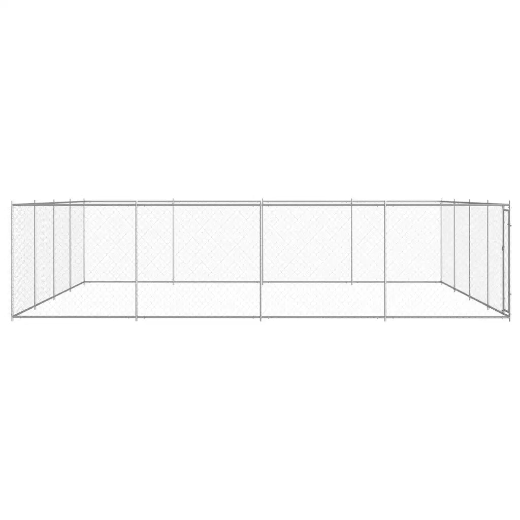 Canile da Esterno in Acciaio Zincato 760x760x185 cm 145037