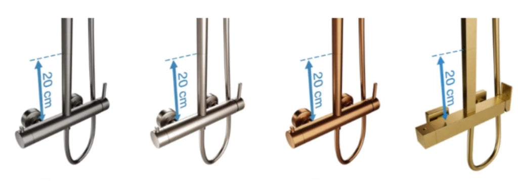 Colonna doccia rotonda con miscelatore INVERTER - cromo