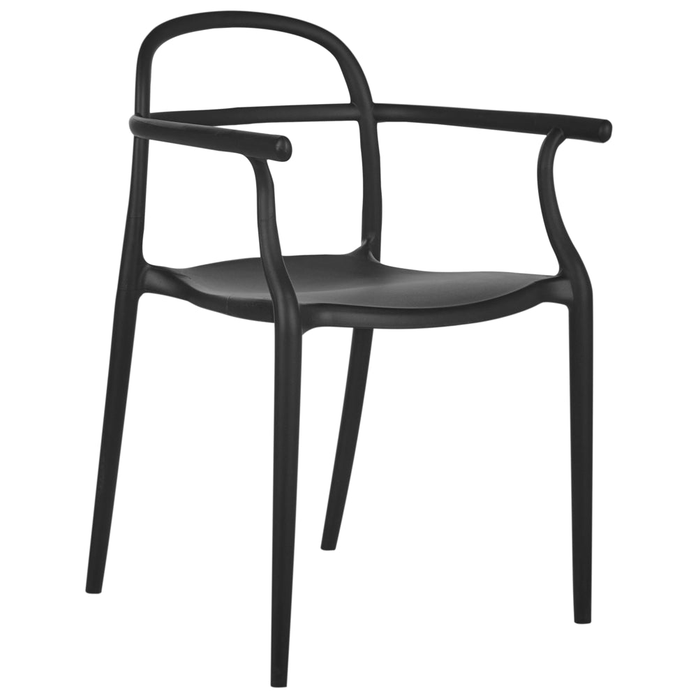 Set di 2 sedie da giardino leggere e resistenti alle intemperie colore nero pastello stile moderno