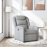 Divano Sedia-Poltrona Reclinabile in Tessuto Grigio Chiaro 276846