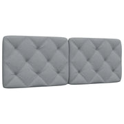 Coussin de tête de lit gris clair 120 cm tissu