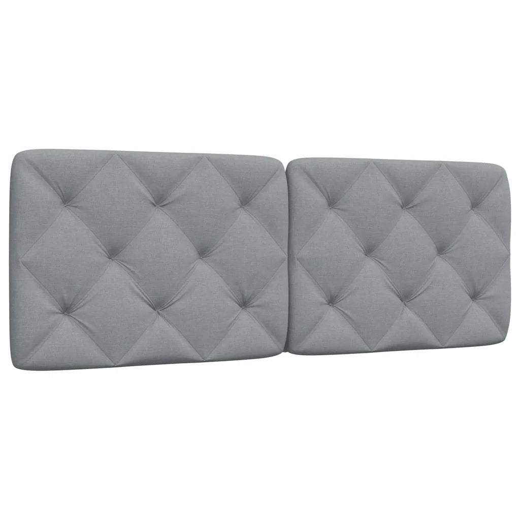 Coussin de tête de lit gris clair 120 cm tissu