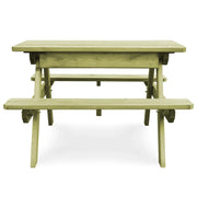 Tavolo da Picnic per Bambini con Panche 90x90x58 cm in Pino 45148