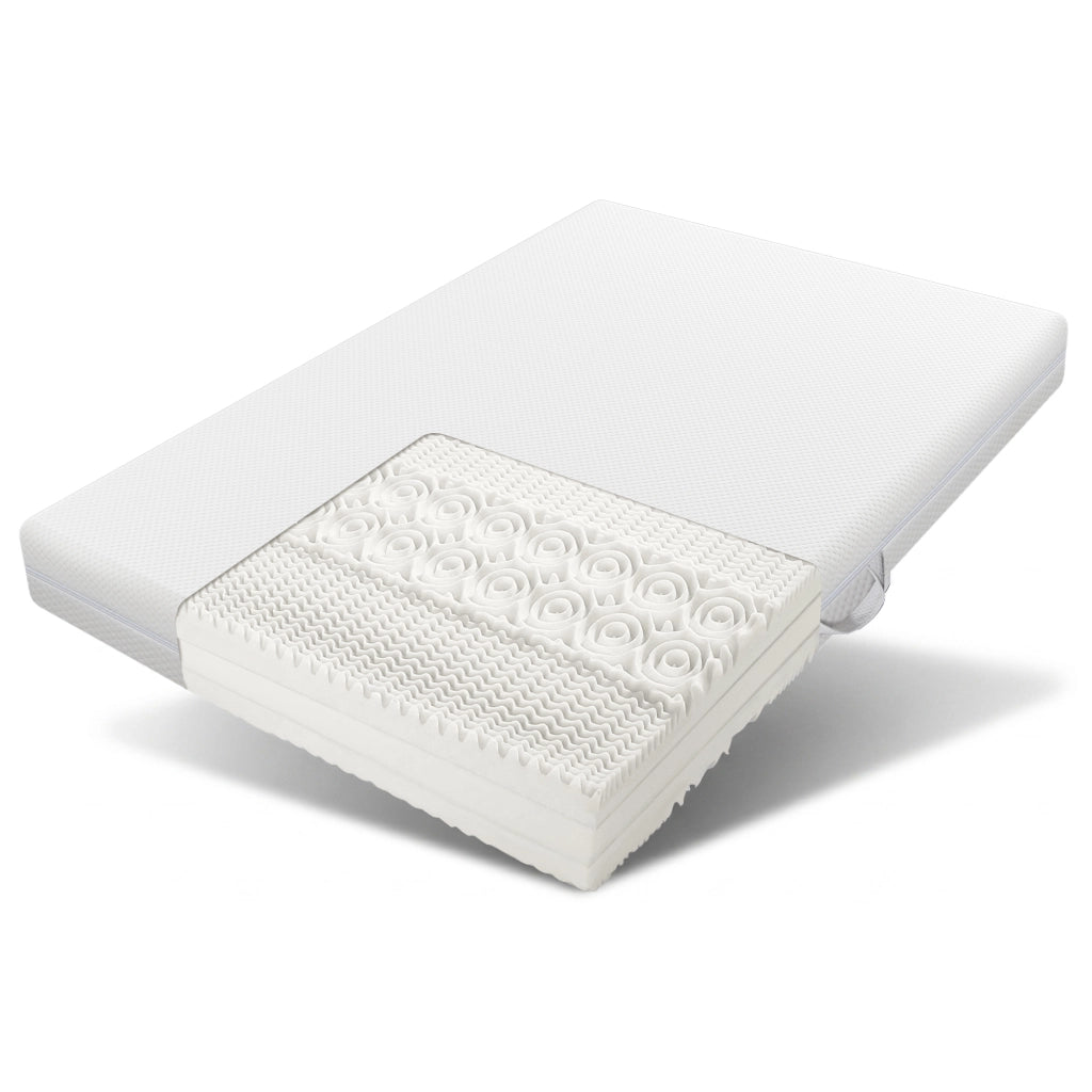 Materasso in schiuma comfort 7 zone bianco 160x200 cm