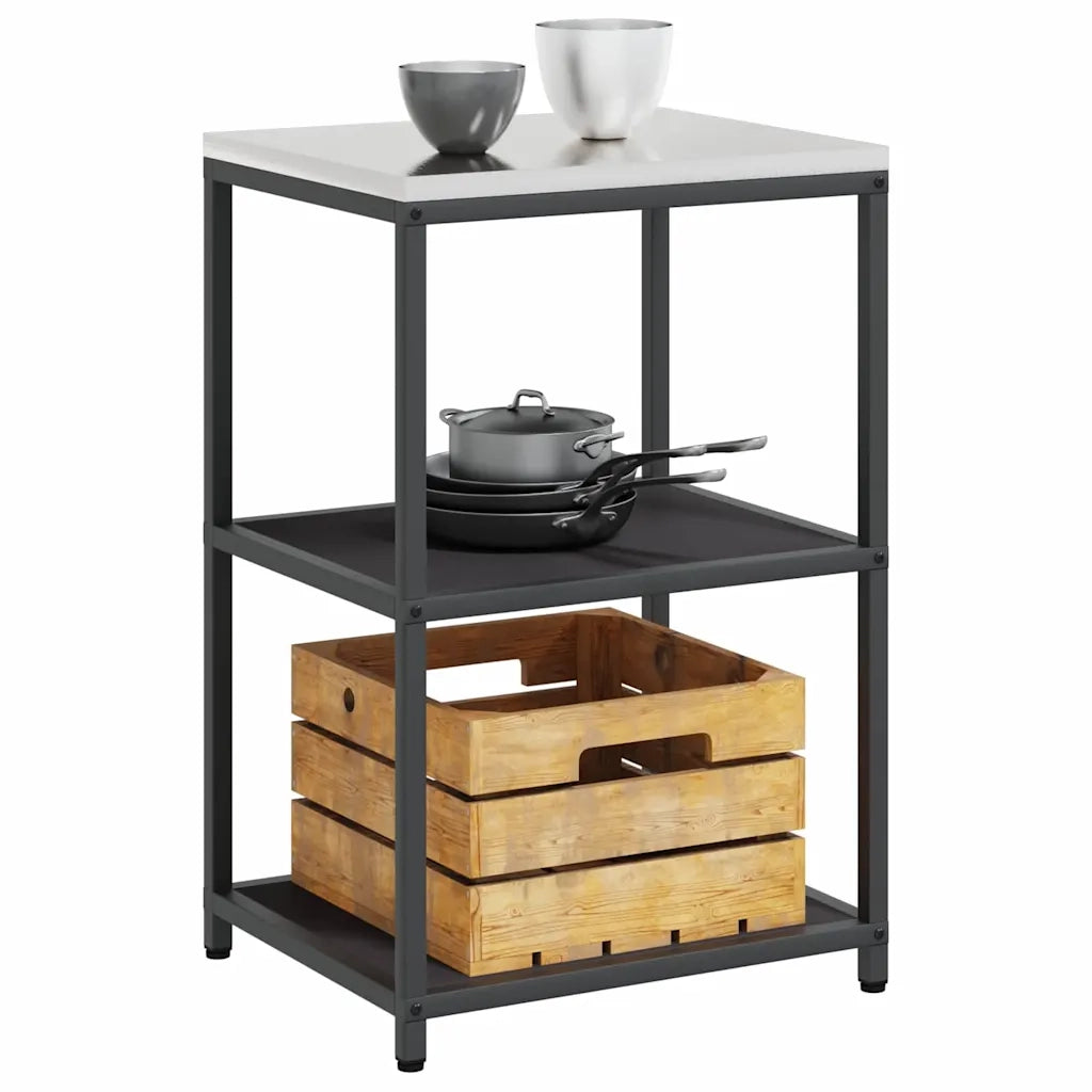 Stoccaggio in cucina Nero 60 x 50 x 92 cm Acciaio